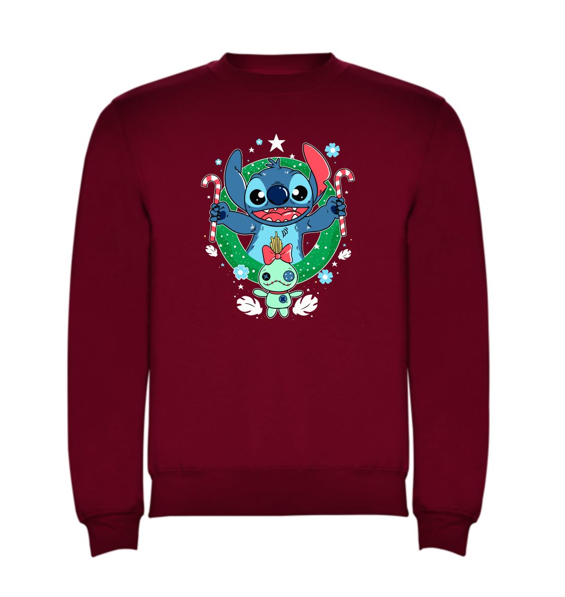 Sudadera granate stitch