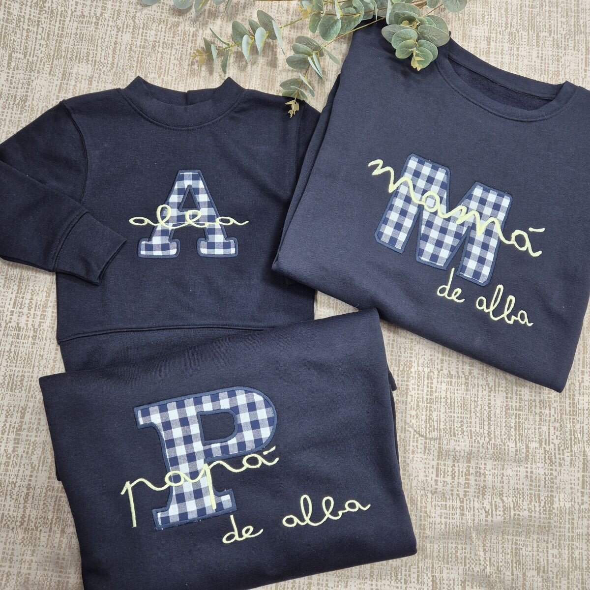 pack 3 sudaderas personalizadas familiares