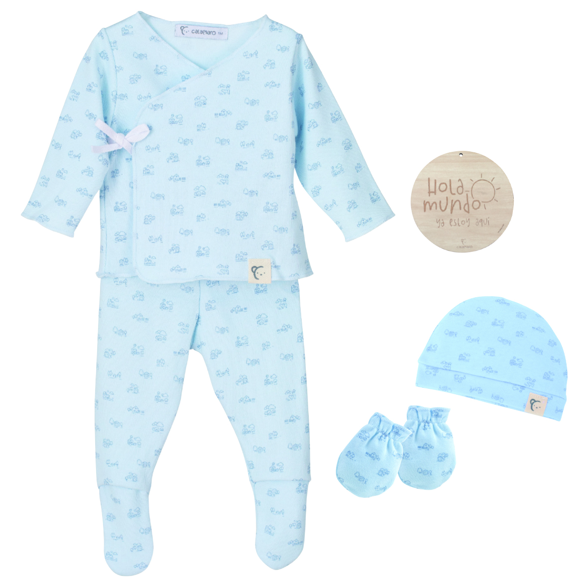 pack nacimiento casitas azul calamaro baby