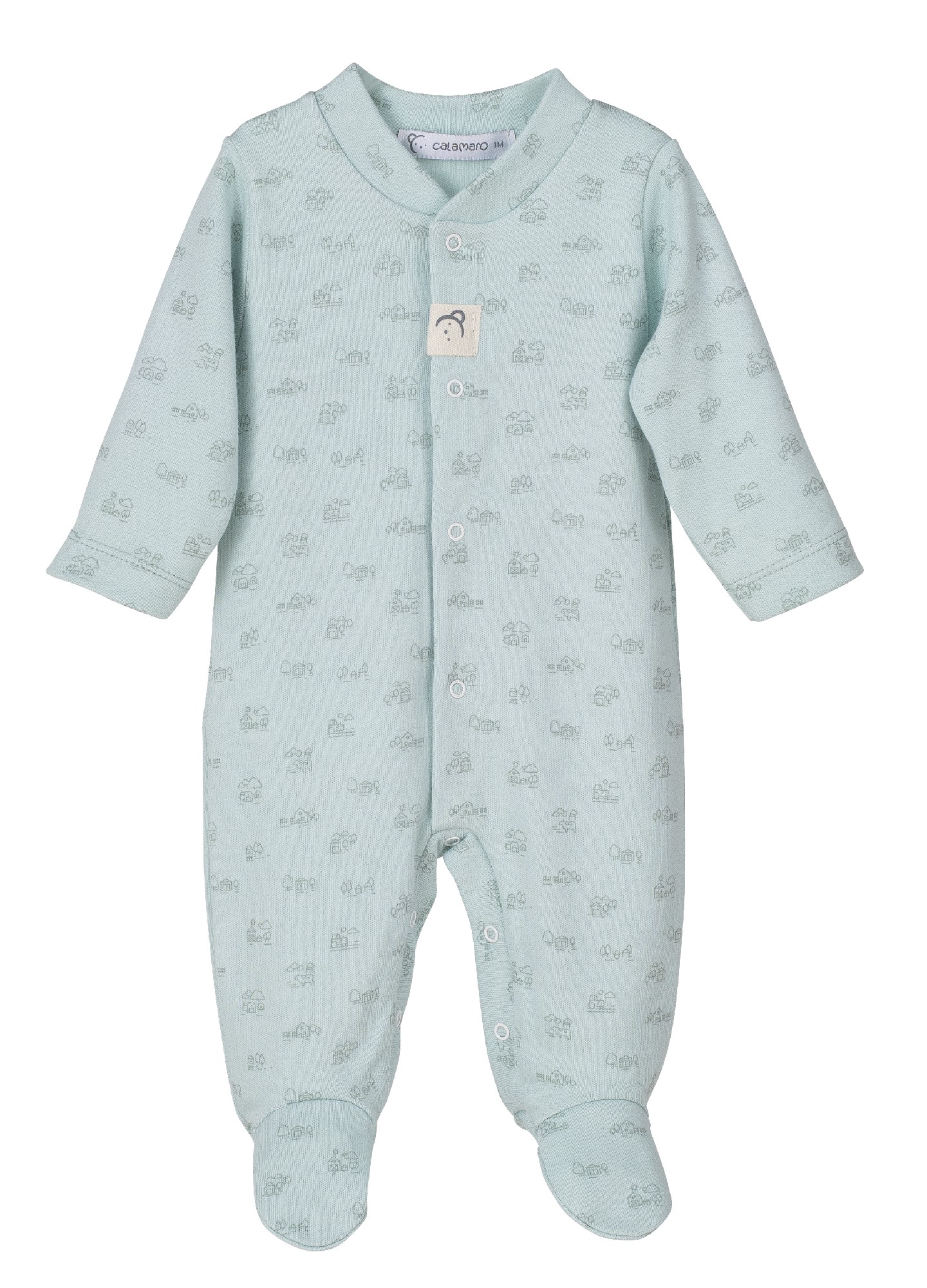 pelele casitas verde