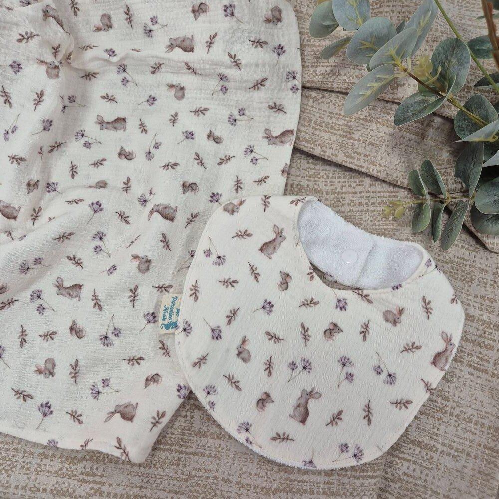 Pack Muselina y Babero Rabbit - The Paradise Noah