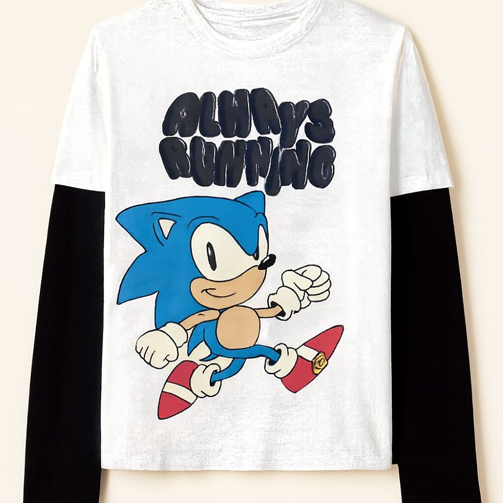 Camiseta Sonic Manga Larga