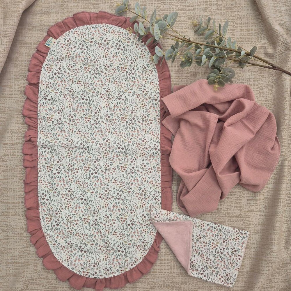 Pack de colcha para capazo Liberty con muselina y seca babas para bebé – The Paradise Noah