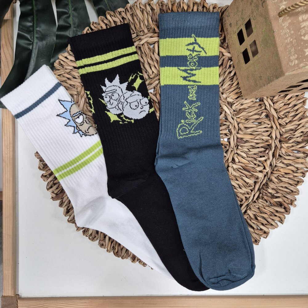 Pack 3 unid Calcetines Rick and Morty 40-45