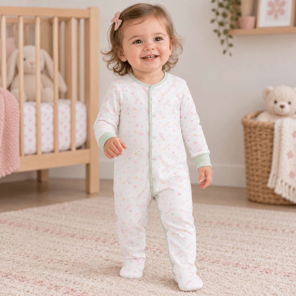 Pelele Bebe Unisex Manga Larga Estrellas Fugaces