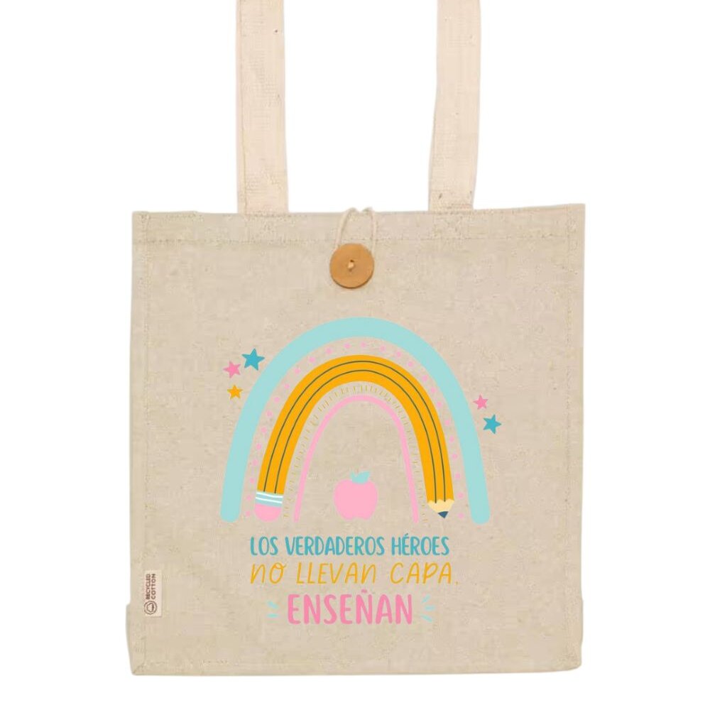 Tote Bag Profe Arco iris Personalizada