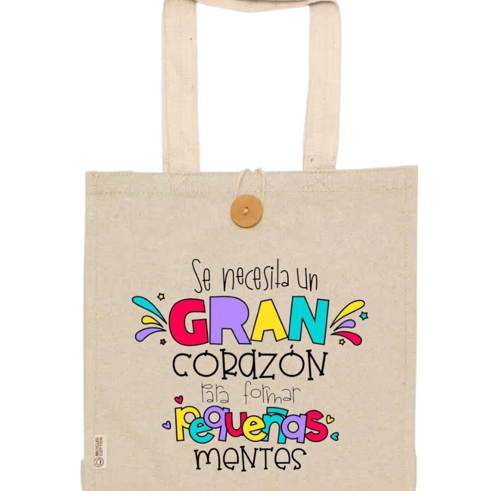 Tote Bag Profe  Corazón Personalizada