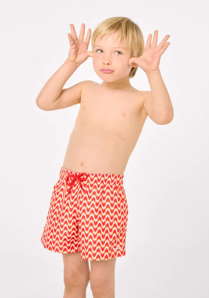 Bañador niño corto Secado rápido estampado étnico multicolor - Ysabel Mora