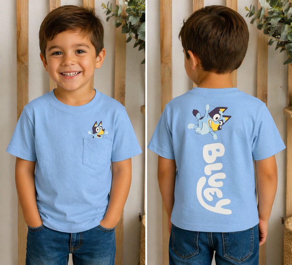 Camiseta Manga Corta Bluey Niño