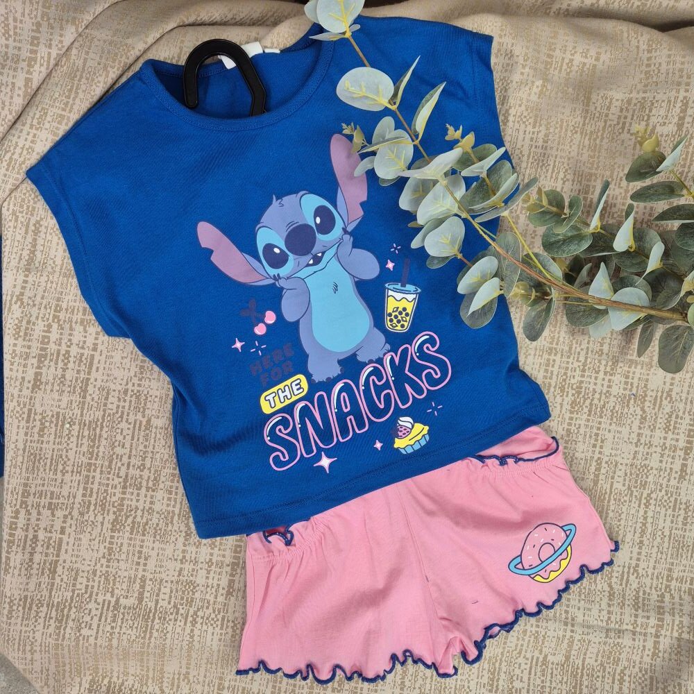 Conjunto Manga Corta Stitch Niña