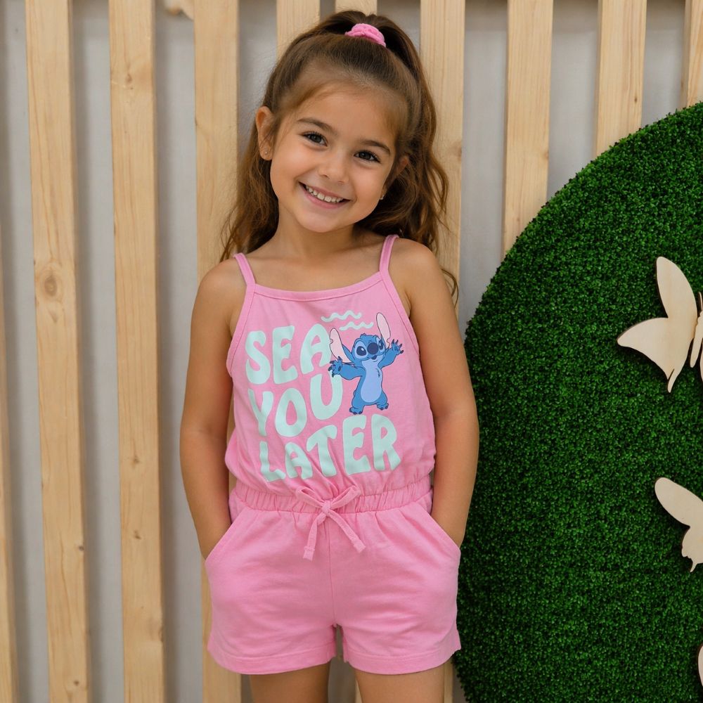 Mono Niña Rosa Stitch
