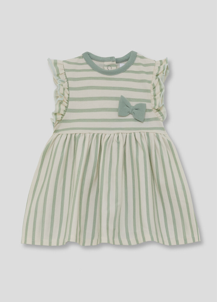 Vestido Niña Rayas Verde- Street Monkey