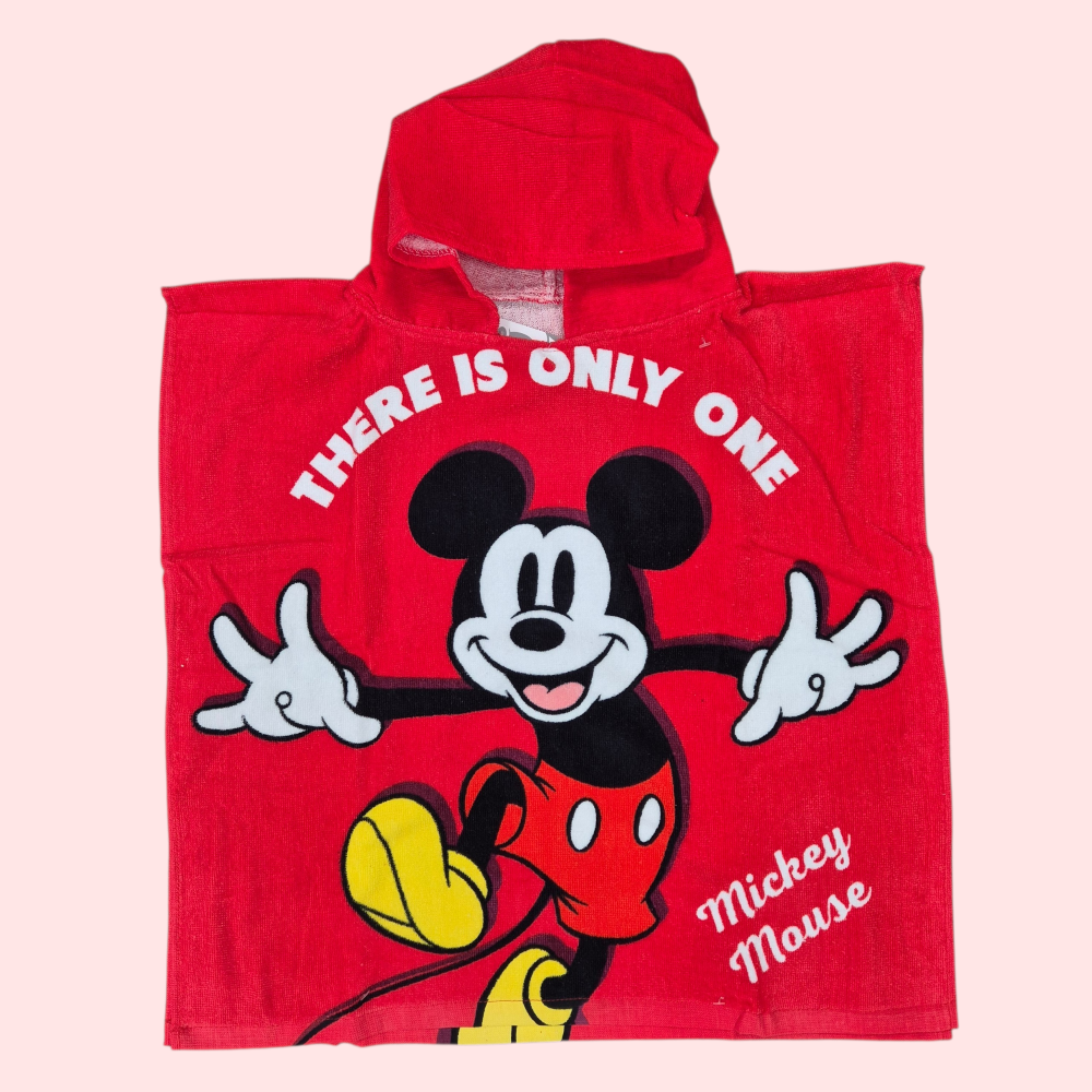 Poncho Mickey Algodón 56x57cm