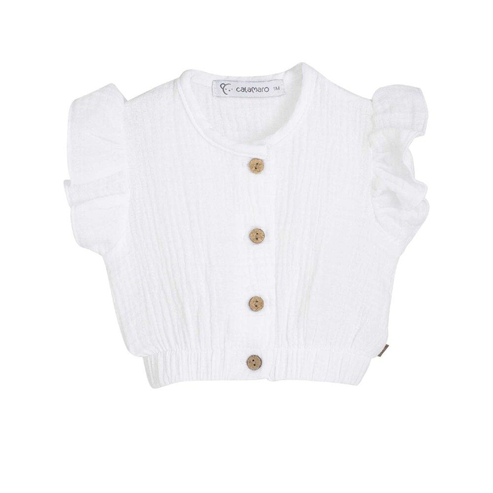 Blusa Alborán Blanco- Calamaro