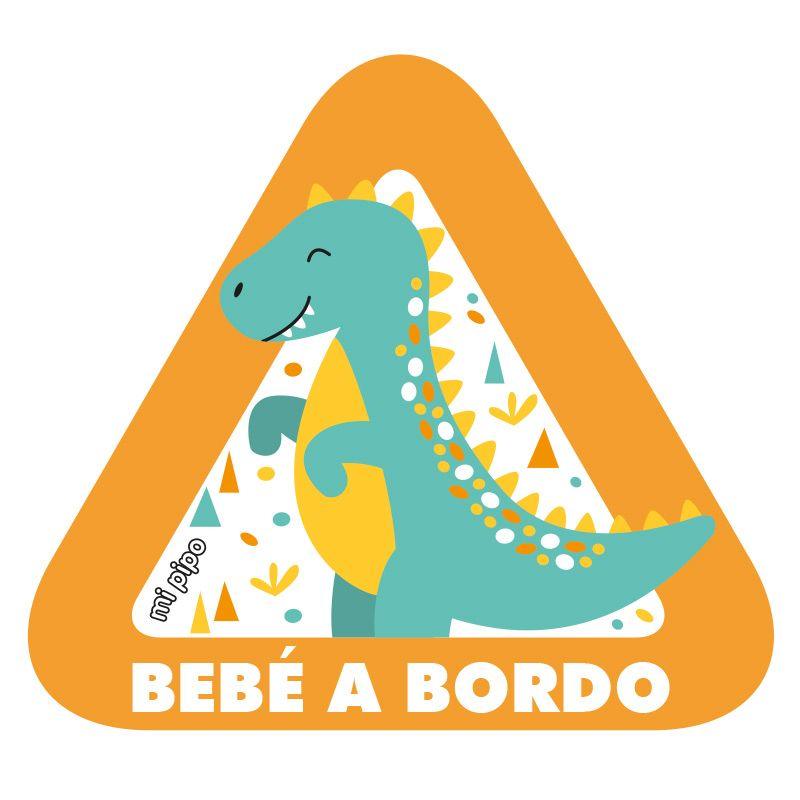 Adhesivo para coche Bebé a bordo Dinosaurio