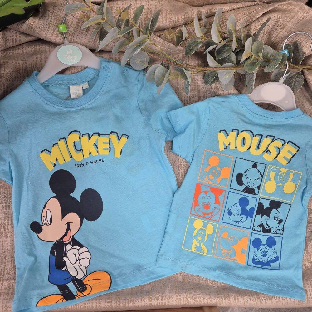 Camiseta Bebe Niño Mickey Azul