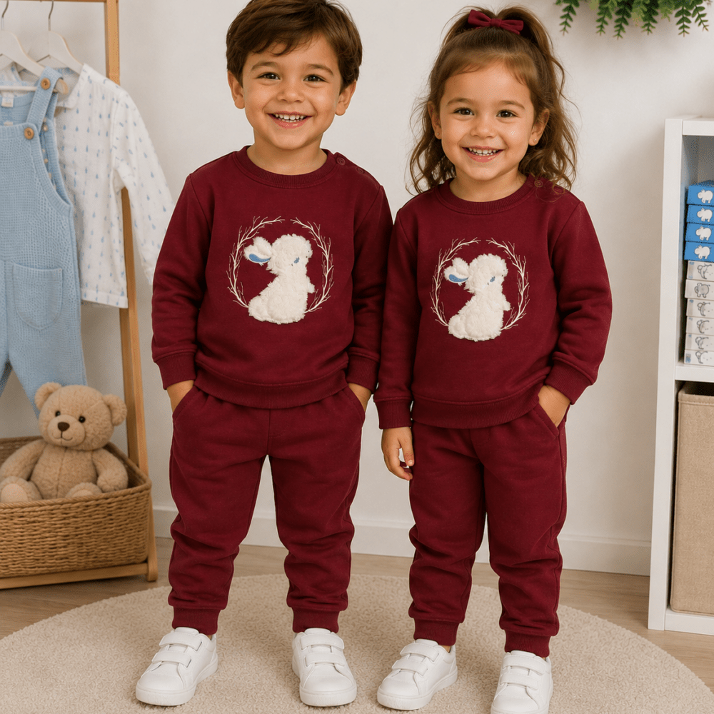 Conjunto Conejo Burdeos Unisex