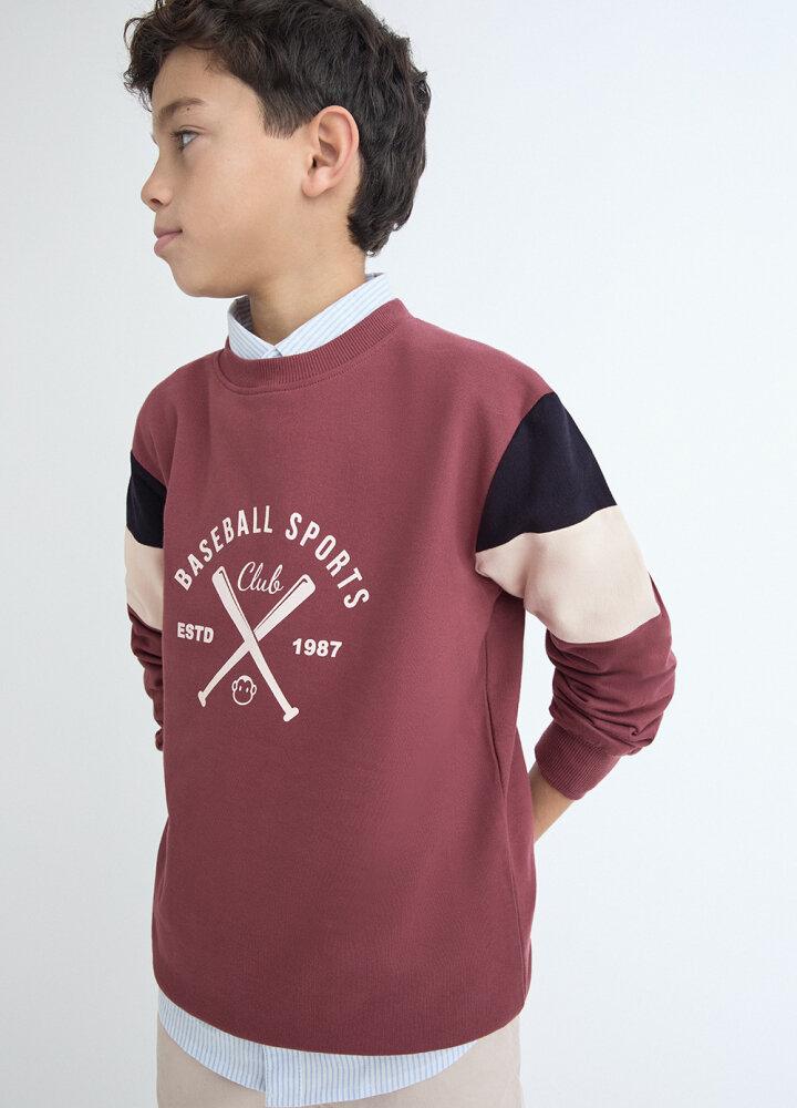 Sudadera Niño Baseball Borgoña  - Street Monkey