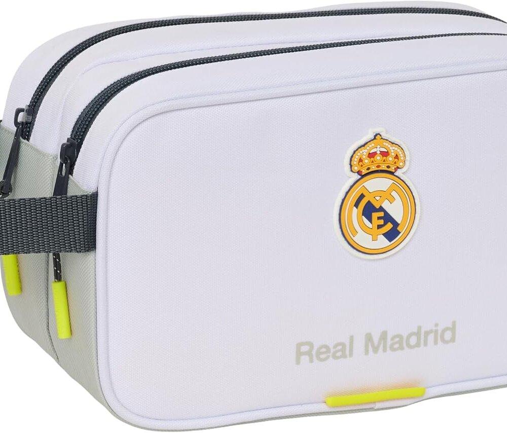 Neceser 2 cremalleras adaptable a carro Real Madrid 1ª Equipacion 25/26 blanca