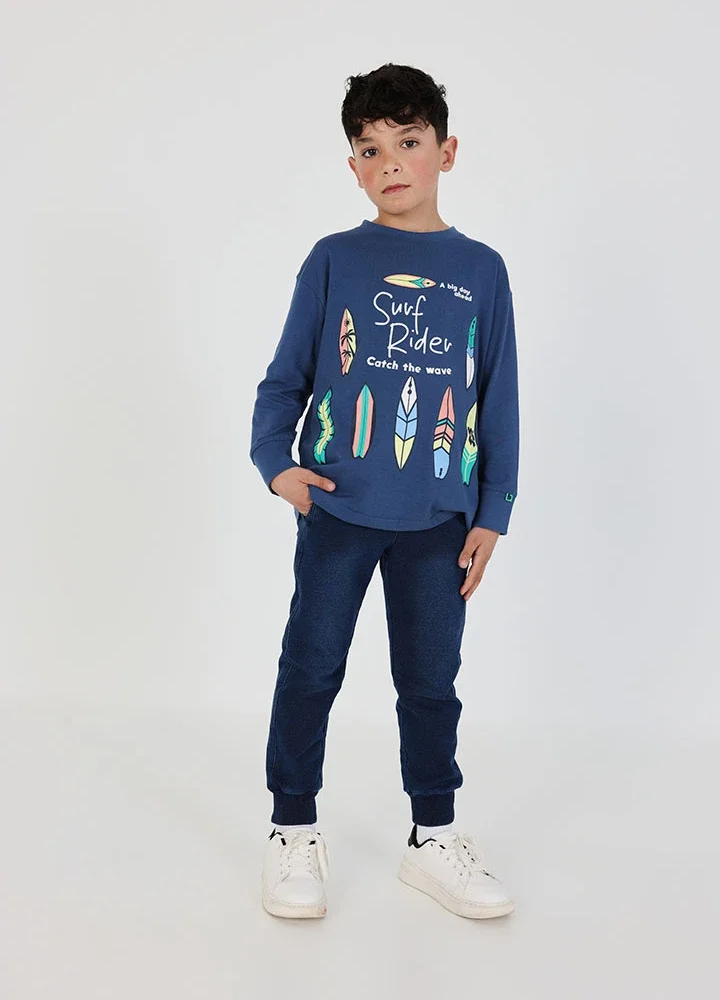 Pantalón Denim Boboli Niño Azul Oscuro Puño | The Paradise Noah
