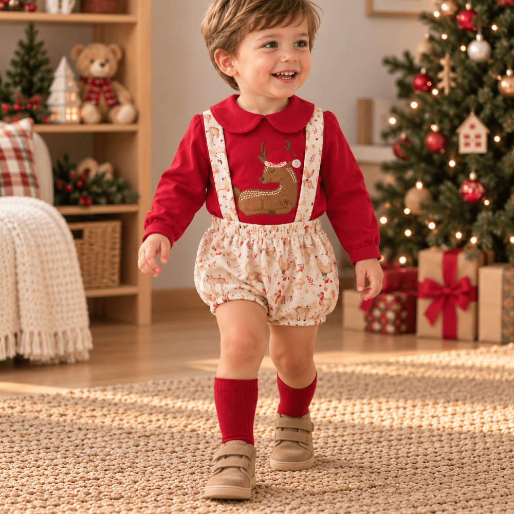 Conjunto Ciervo Navideño Niño
