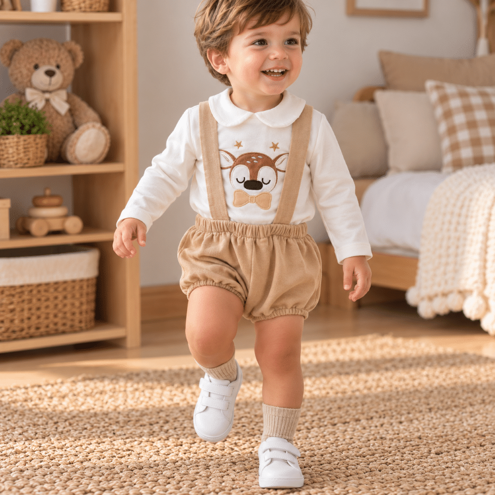 Conjunto Ciervo Tostado Niño